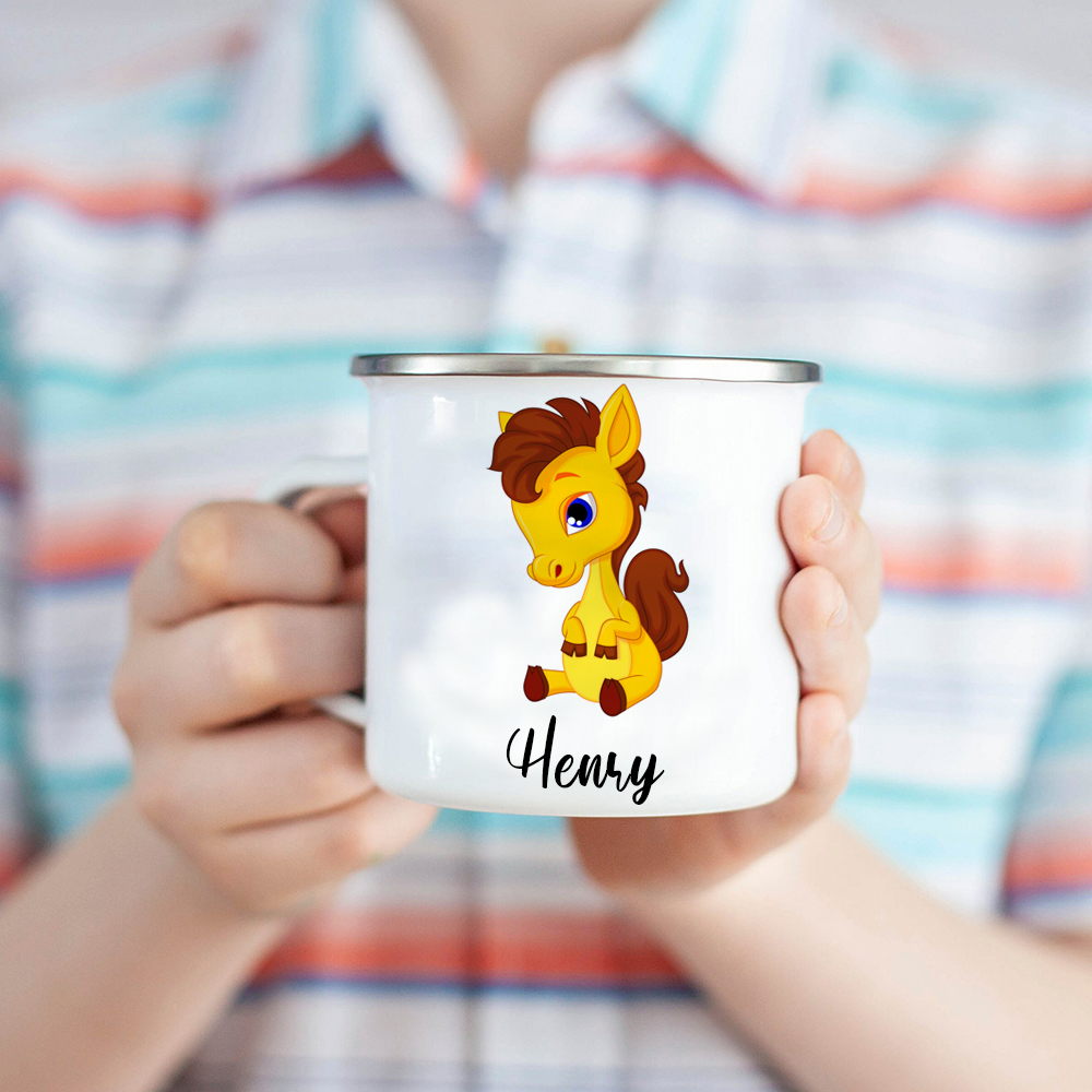 Personalised 12oz Cute Horse Mugs for Kids  | KidMug30