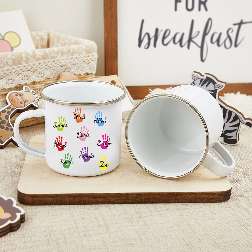 Personalised 12oz Funny Family Handprints Mugs for Kids | KidMug46