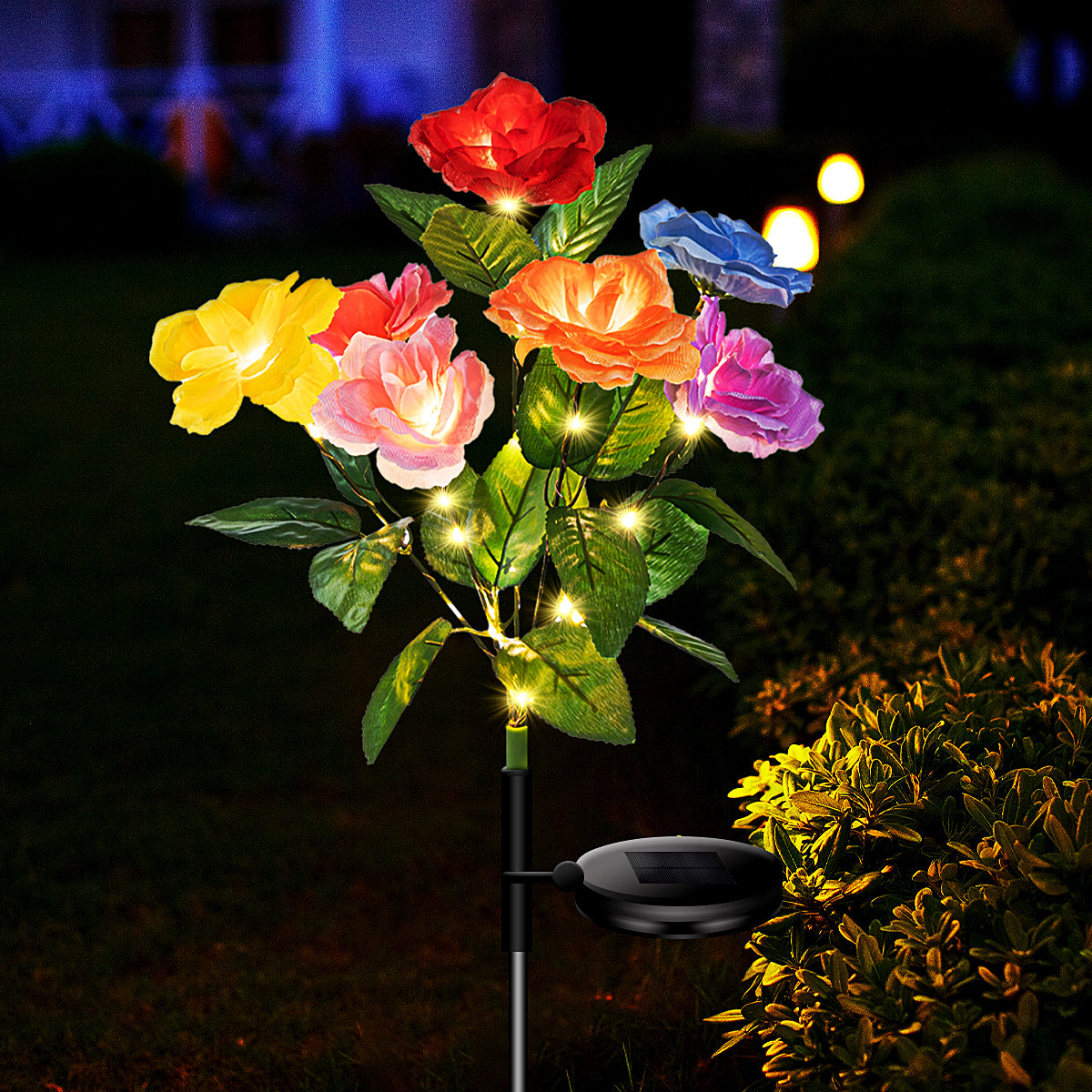 Realistic Solar Rose Garden Lights | Timeless Romance Collection (Set of 4)