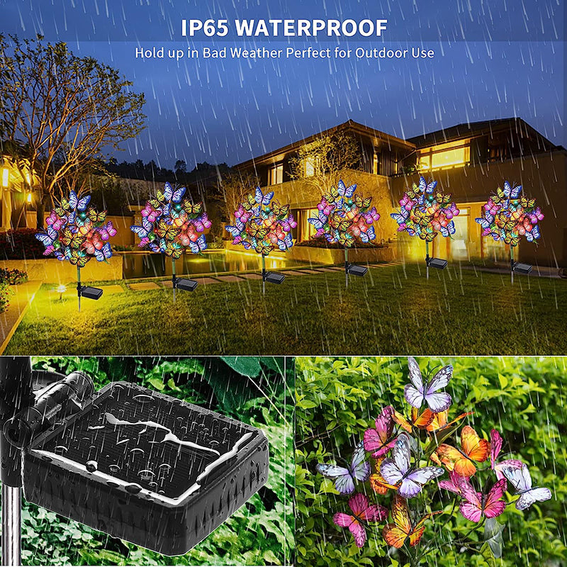 Vivid Solar Butterfly Lights | Enchanted Meadow Collection (Set of 4)