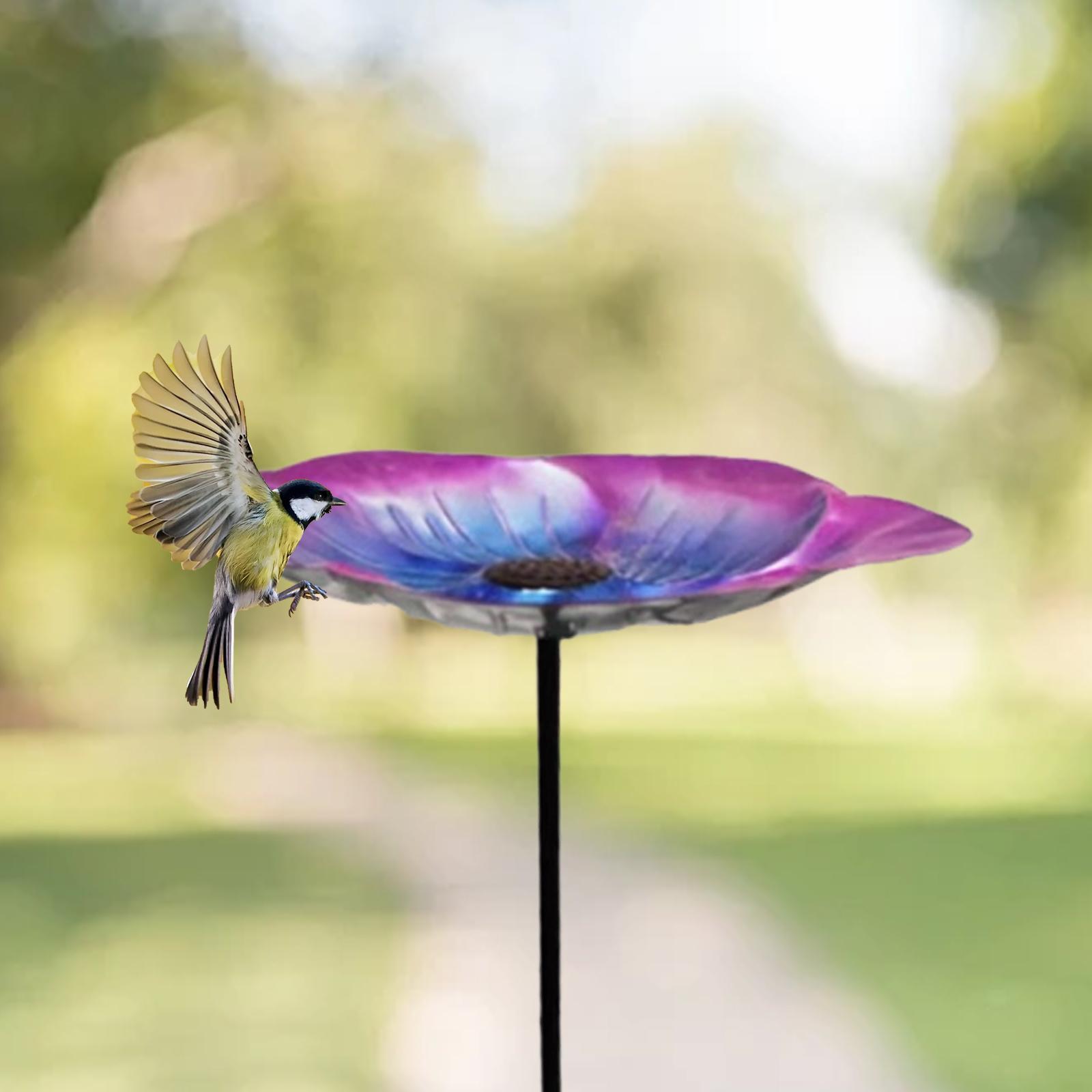 💖🎁2026 Mother's Day Gifts 50% Off--Decorative Bird Bath Detachable Pole Ornament Bird Watcher Gift Multipurpose