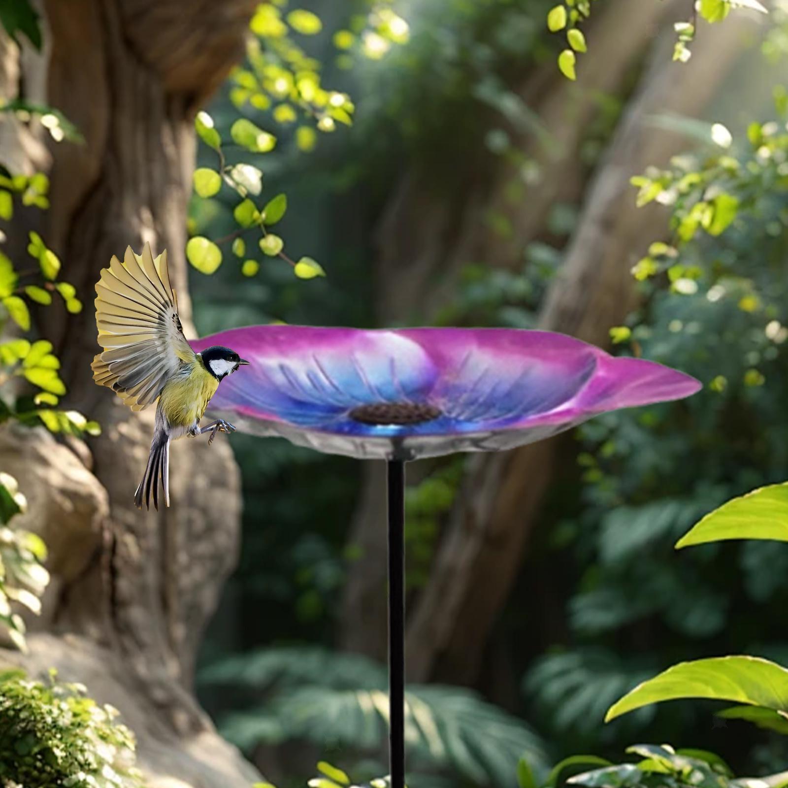 💖🎁2026 Mother's Day Gifts 50% Off--Decorative Bird Bath Detachable Pole Ornament Bird Watcher Gift Multipurpose