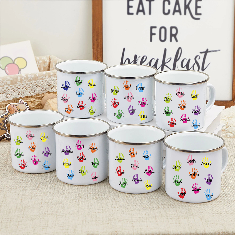 Personalised 12oz Funny Family Handprints Mugs for Kids | KidMug46