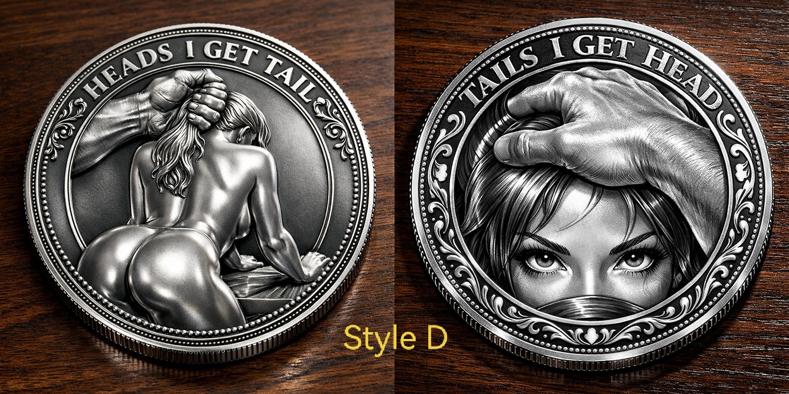 “Heads I Get Tails / Tails I Get Head” Challenge Coin Set