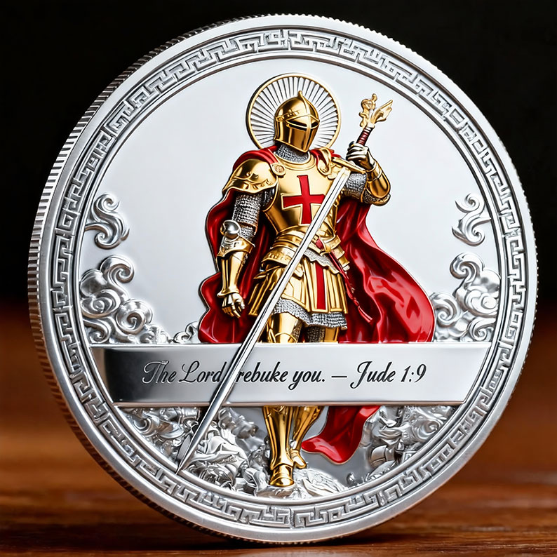 The Armor of God Commemorative Coin – Knight of the Lord & Shield of Protection