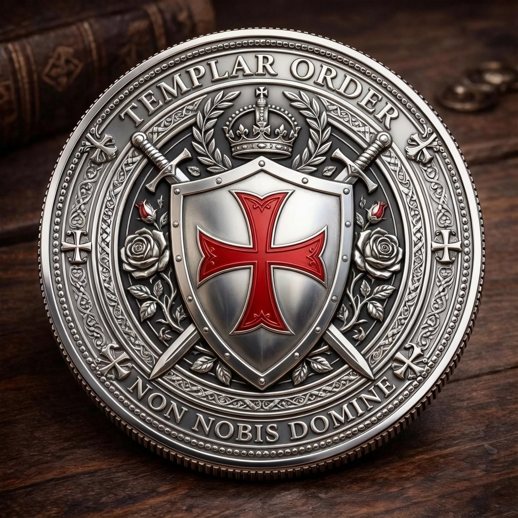  Templar Oath Commemorative Coin — “Sworn to the Cross” ⚔️✝️