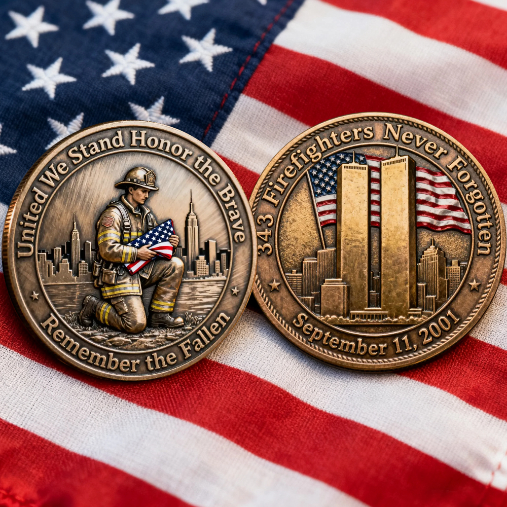 9/11 Hero Memorial Challenge Coin