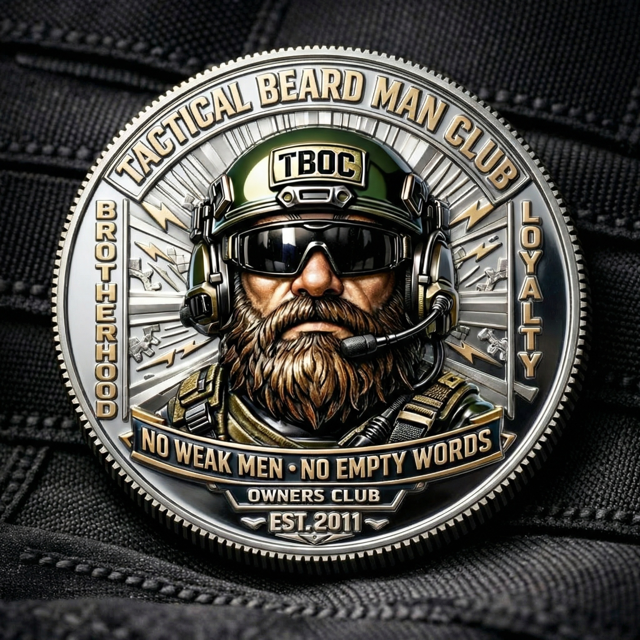 🔨Tactical Beard Man Club – Brotherhood Commemorative Coin
