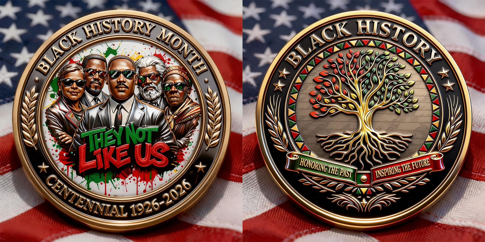 Black History Month Centennial Coin (1926–2026) — They Not Like Us