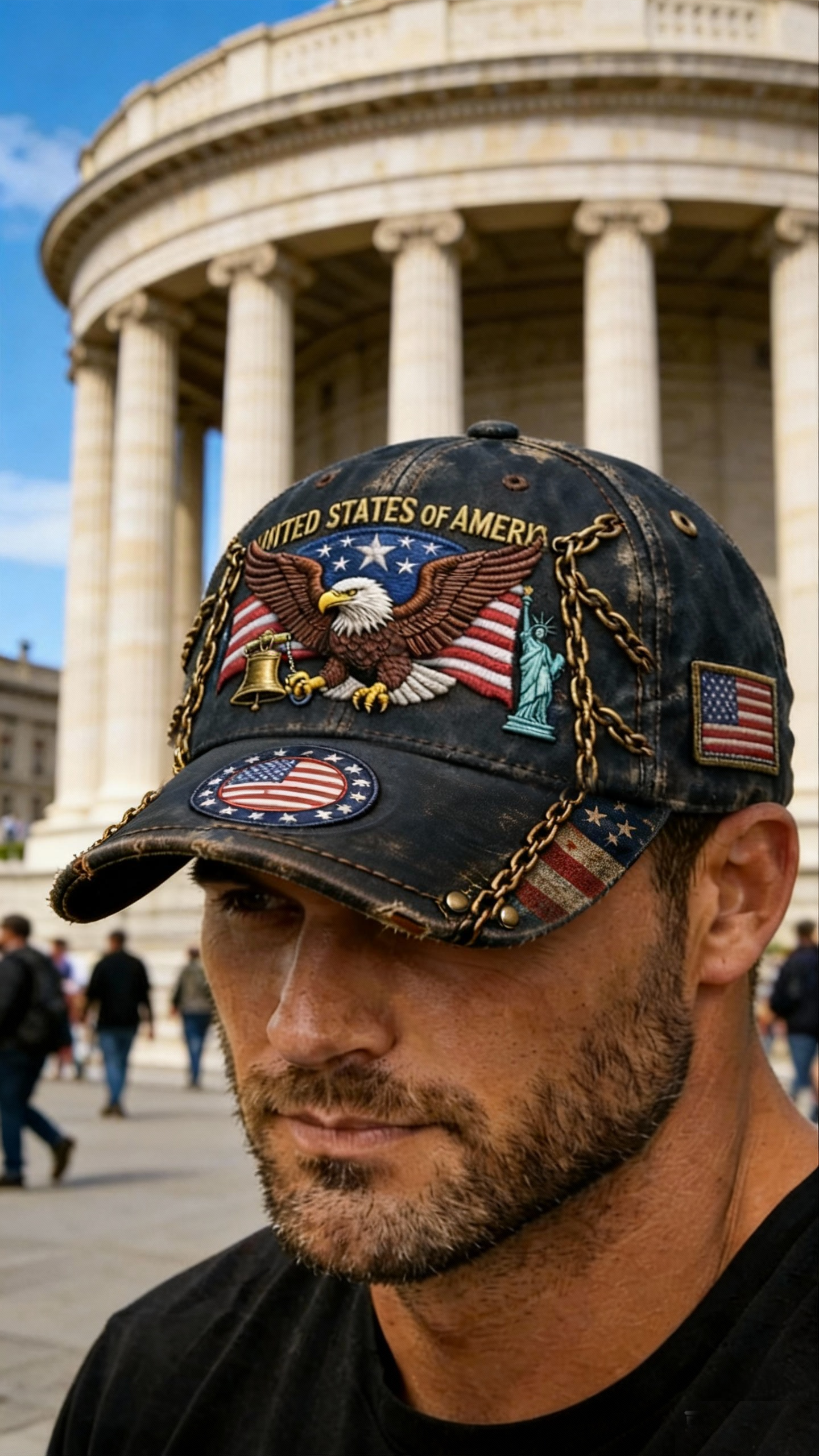 American 250th Anniversary Art Print Casual Hat