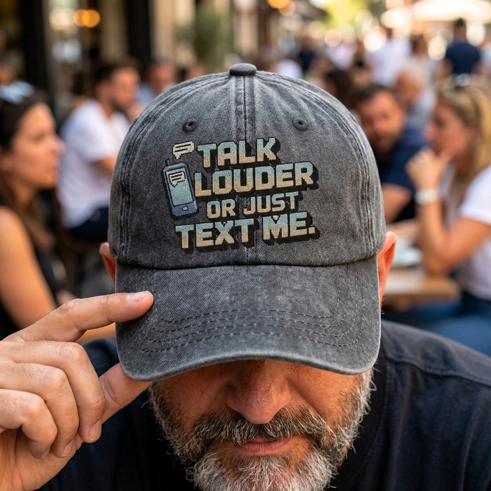 The "Analog Hearing Aid" Cap - Talk Louder Edition