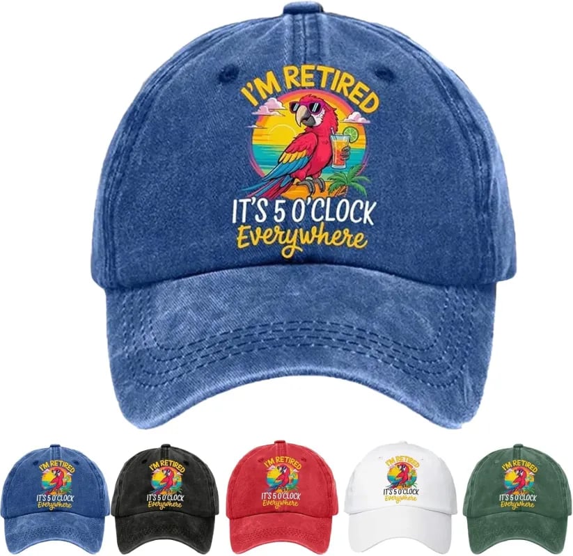 Happyhour Cap-Adjustable Cotton Breathable Baseball Cap-Retirement Gifts