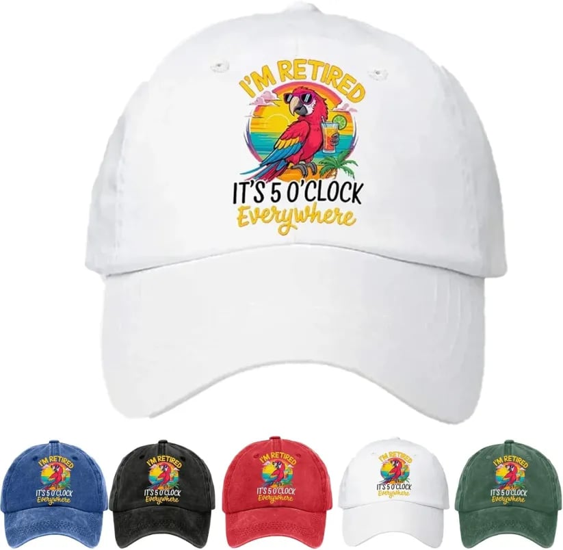 Happyhour Cap-Adjustable Cotton Breathable Baseball Cap-Retirement Gifts