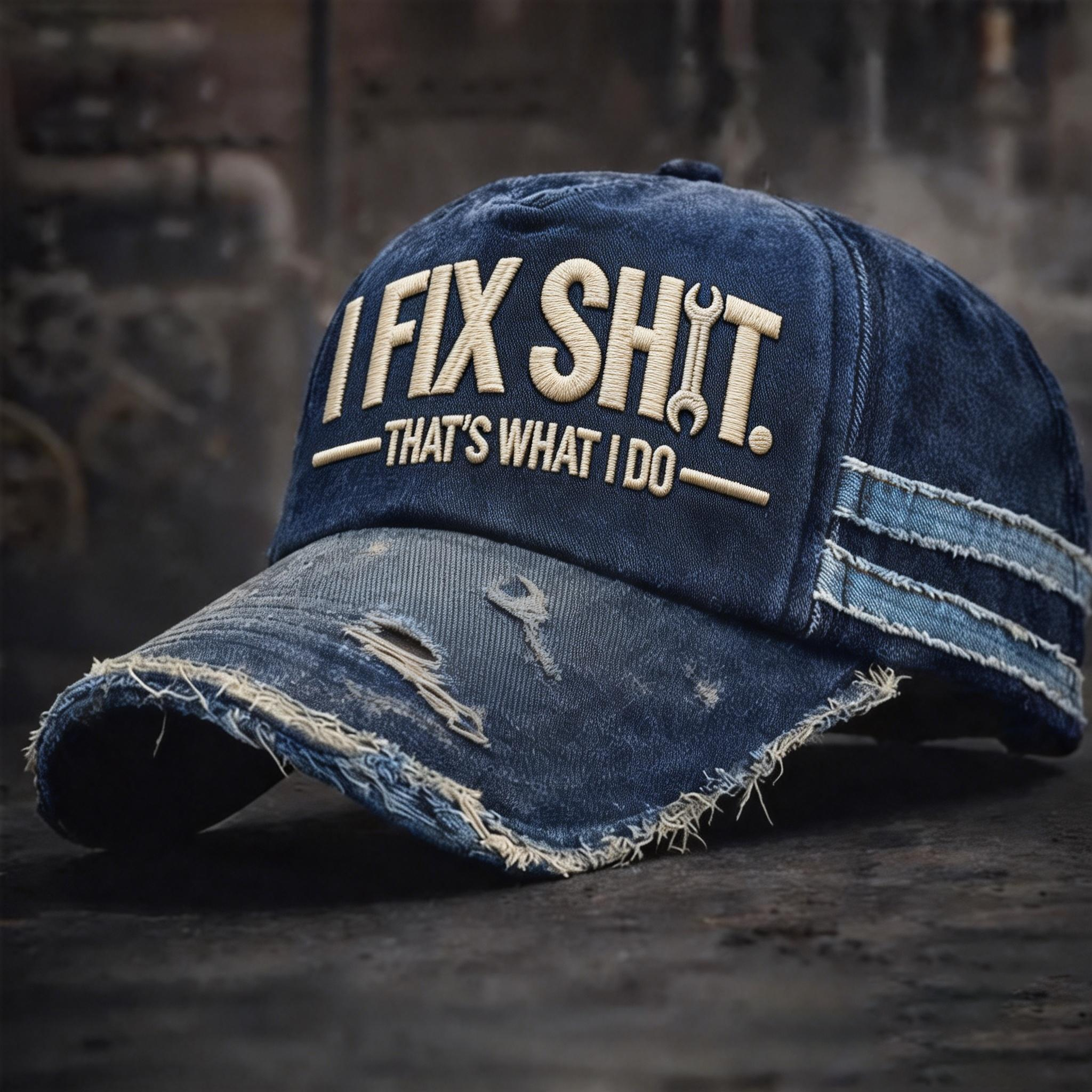 I Fix Sh*t That's What I Do Vintage Embroidery Cap