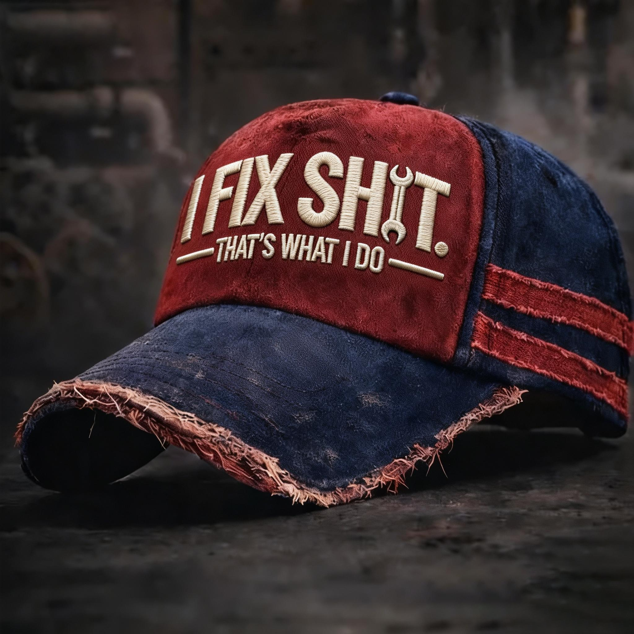 I Fix Sh*t That's What I Do Vintage Embroidery Cap