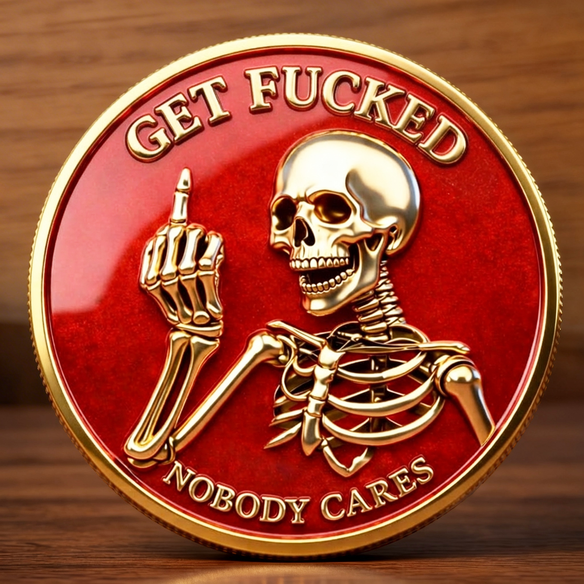 Funny Skeleton Coin