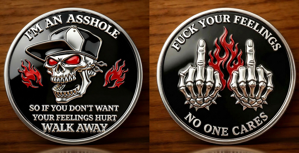 Bad Attitude Skull Coin