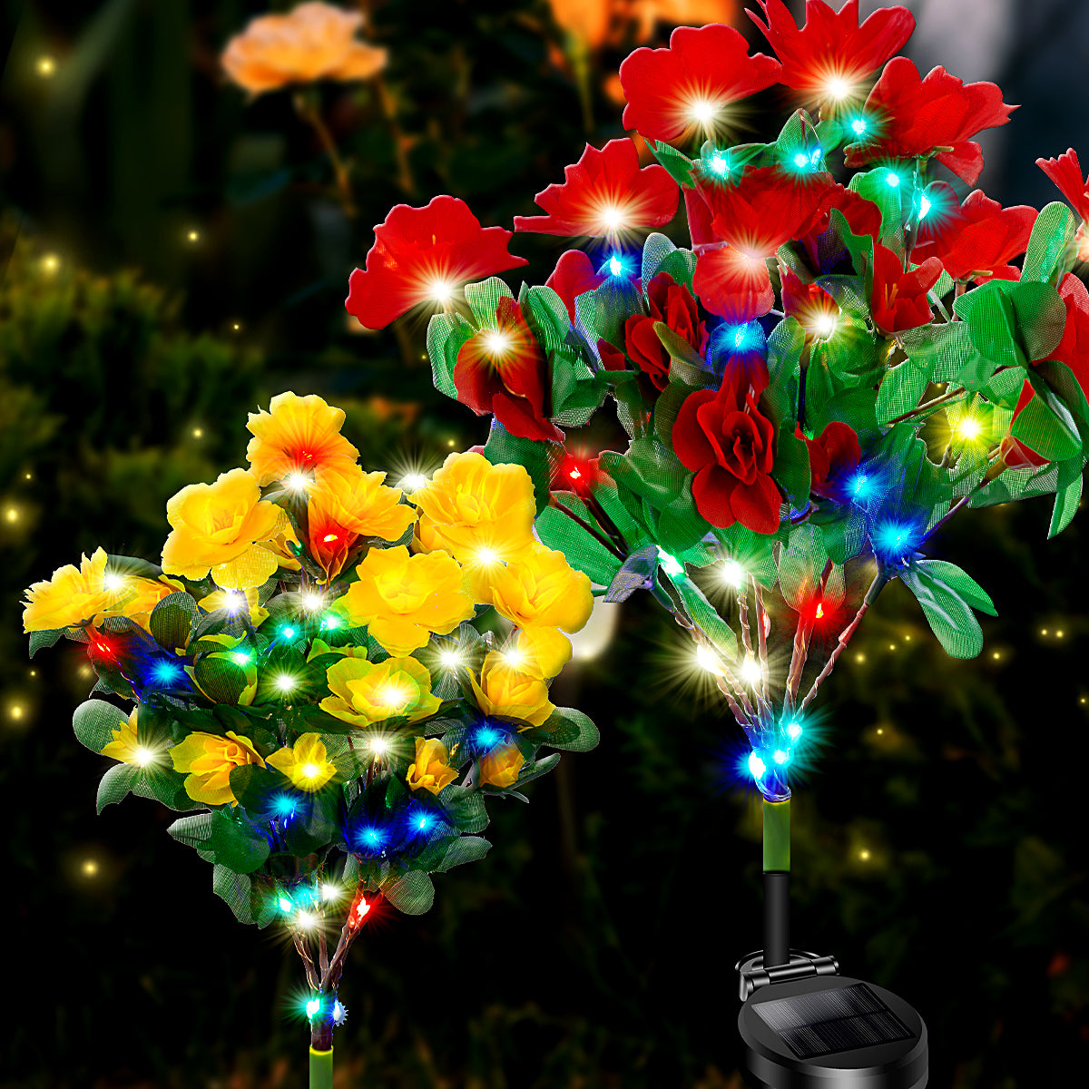 Realistic Solar Azalea Garden Lights | Bloom & Glow Collection (Set of 4)