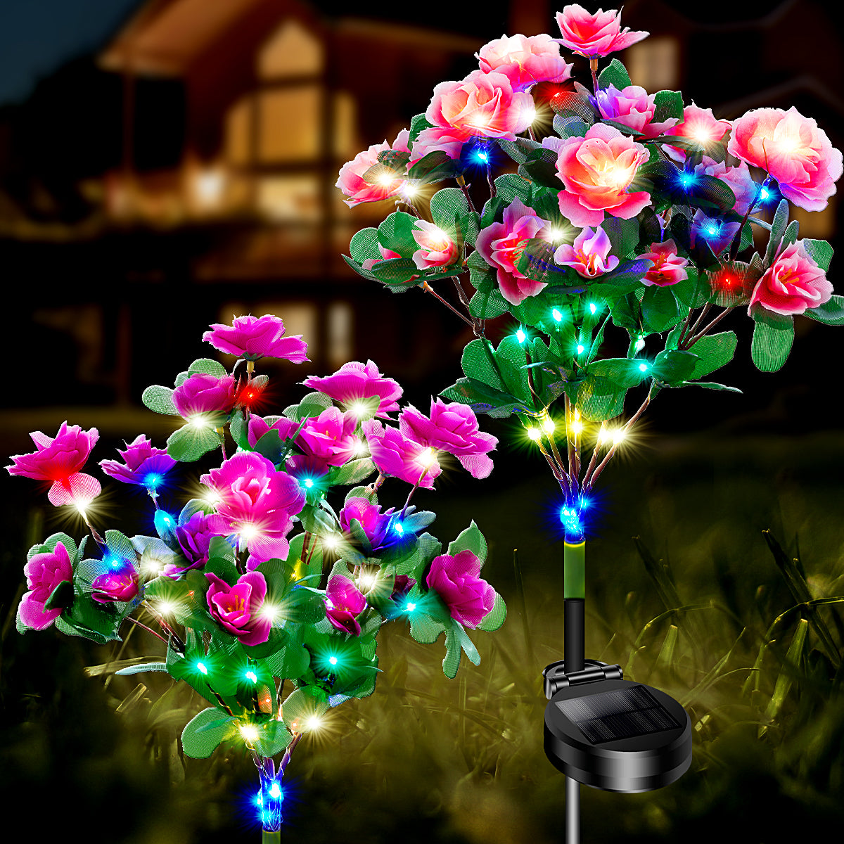 Realistic Solar Azalea Garden Lights | Bloom & Glow Collection (Set of 4)