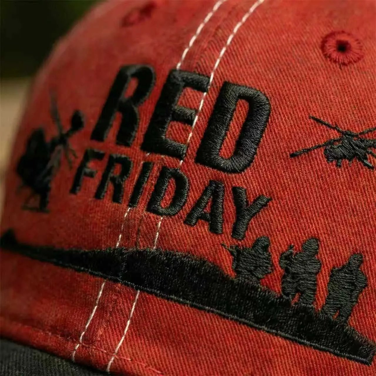 RED Friday Until They All Come Home Cap - Premium Embroidered Edition