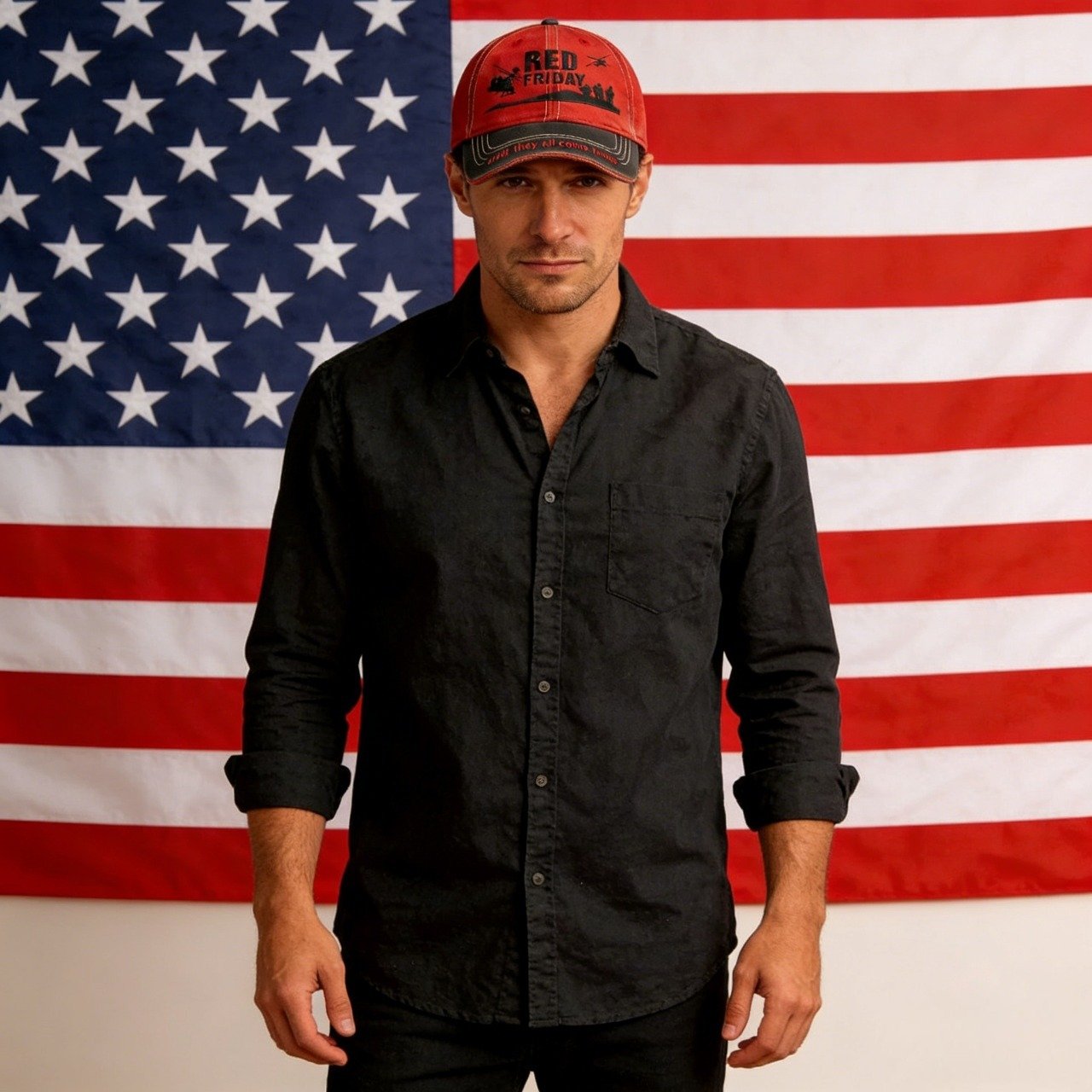 RED Friday Until They All Come Home Cap - Premium Embroidered Edition