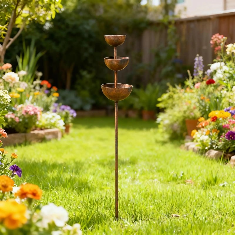 🌧️ Rain Catcher - Plant Support🐦 Metal Garden Ornament