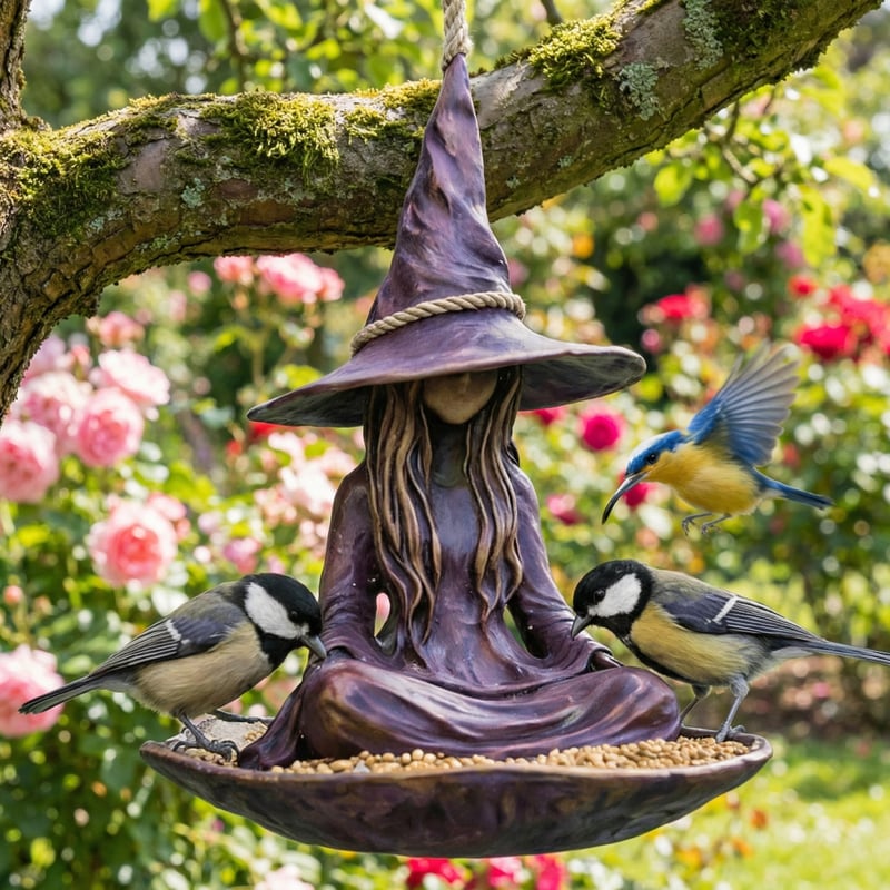 🏆Flash Sale⚡ 50K+ SOLD!Meditating Witch Garden Bird Feeder