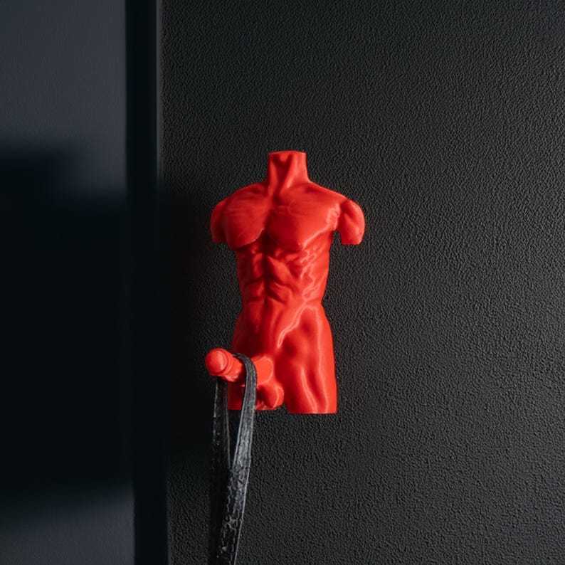 "Hung Hook" Fun Muscular Man Wall Hook