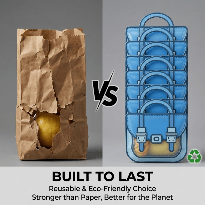 🛍️20-Pack Reusable Backpack Goody Bags | Smell-Proof Stand-Up Treat Pouches : Multi-Color Snack & Stationery Organizer for Kids Parties ✨