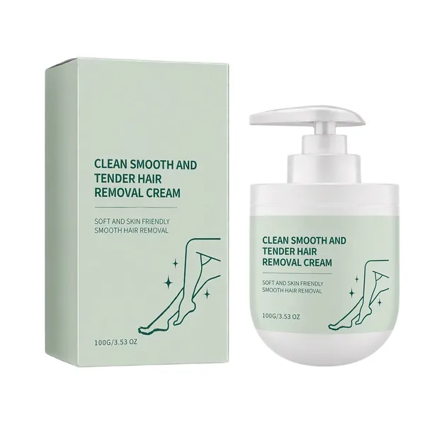 🌸Plant-Based Moisturizing Hair Removal Cream ✨Pump Design Gentle Full Body Depilatory Lotion With Aloe & Cherry Extract