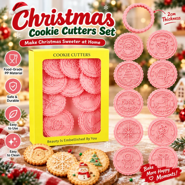 🔥HOT SALE 49% OFF🥧Festive Christmas Cookie Cutter Set🎁 Create Sweet Memories With Every Cookie ✨