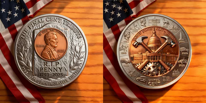 New Arrival "The Last Cent" Commemorative Coin  Set