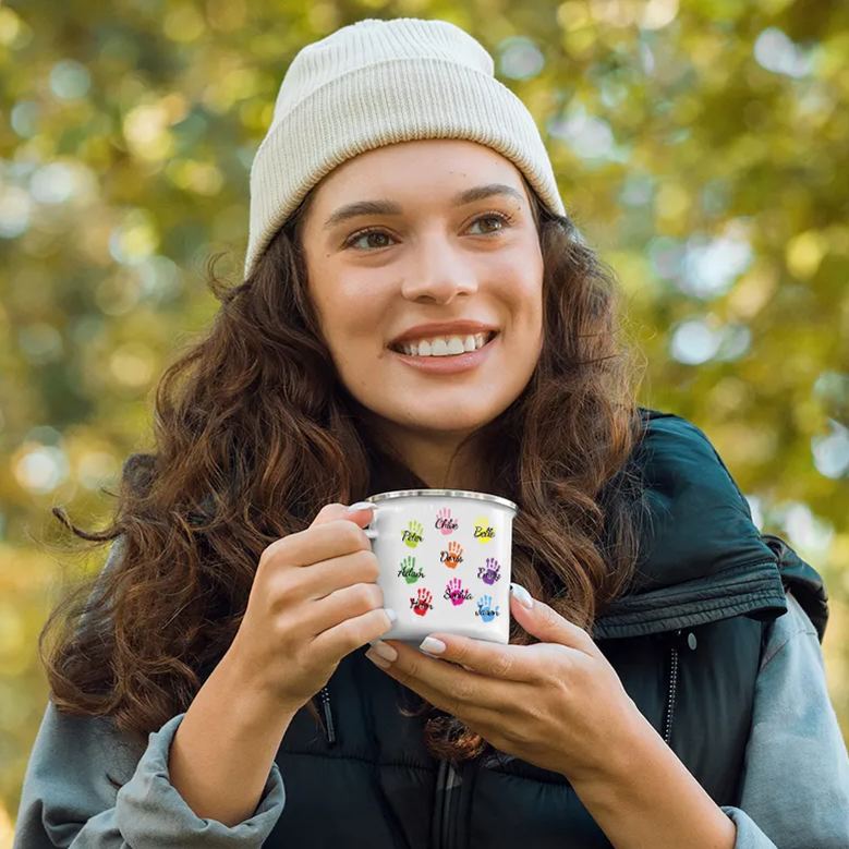 Personalised 12oz Funny Family Handprints Mugs for Kids | KidMug46