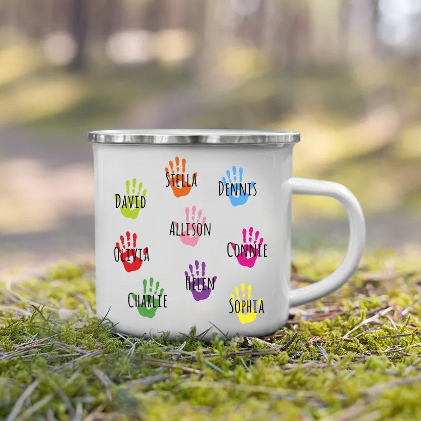 Personalised 12oz Funny Family Handprints Mugs for Kids | KidMug46