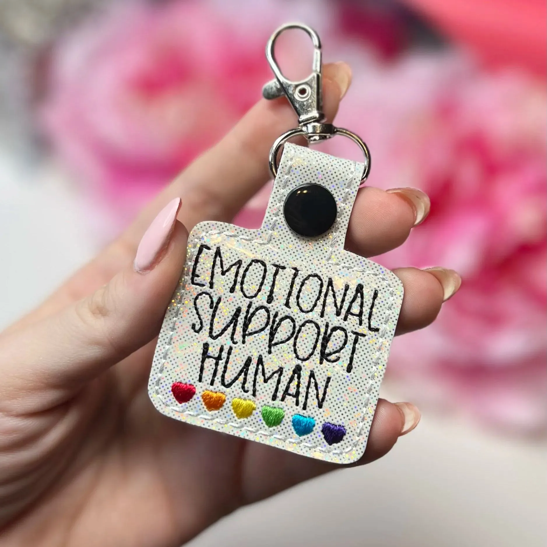 🌈Rainbow Hearts Emotional Support Keychain💕