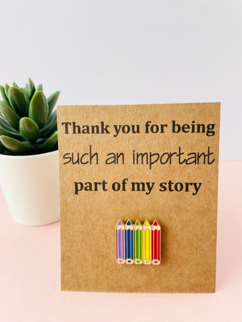 Thank You Teacher Gift - Crayon Enamel Pin