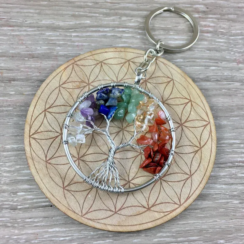 (🔥Cyber Monday Hot Sale 80% OFF!!)🌳Crystal Tree of Life Keychain
