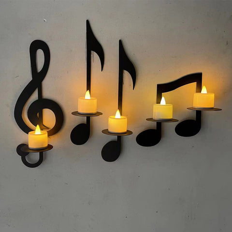 🎶Black Music Note Wall Sconce