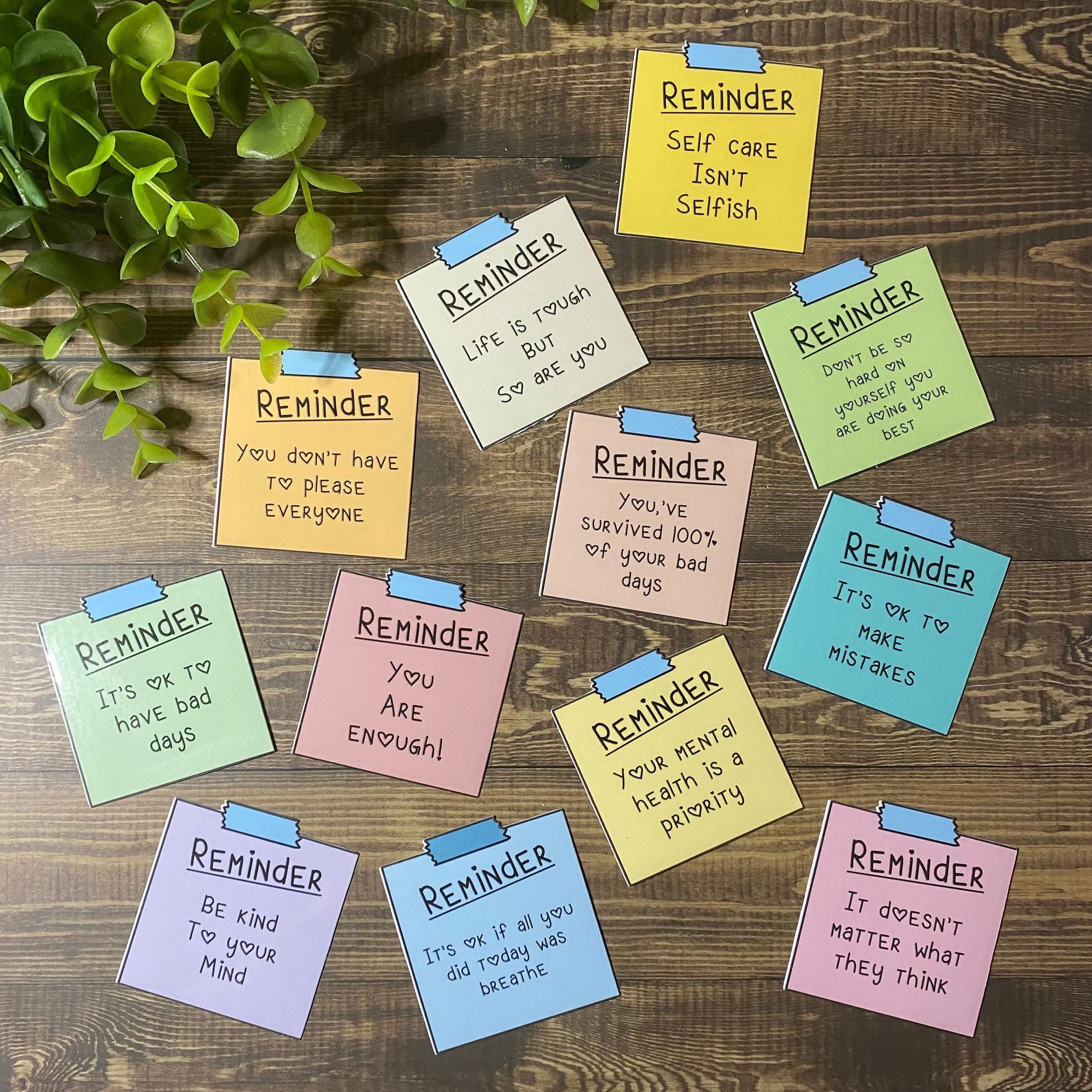 💖🎁Mental Health Sticky Note Stickers