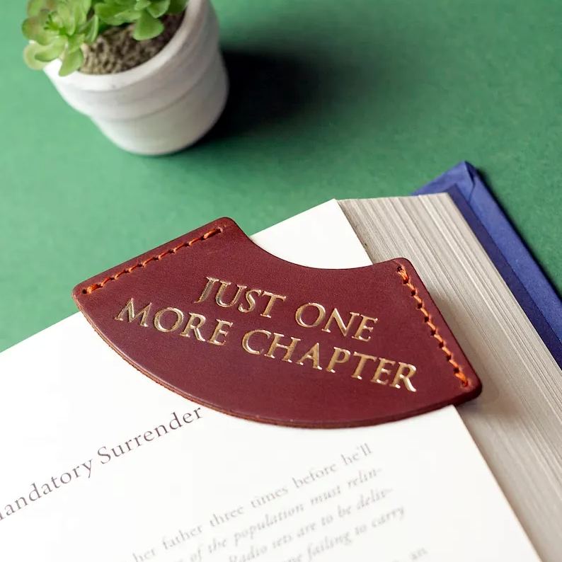 📖 Leather Funny Bookmark