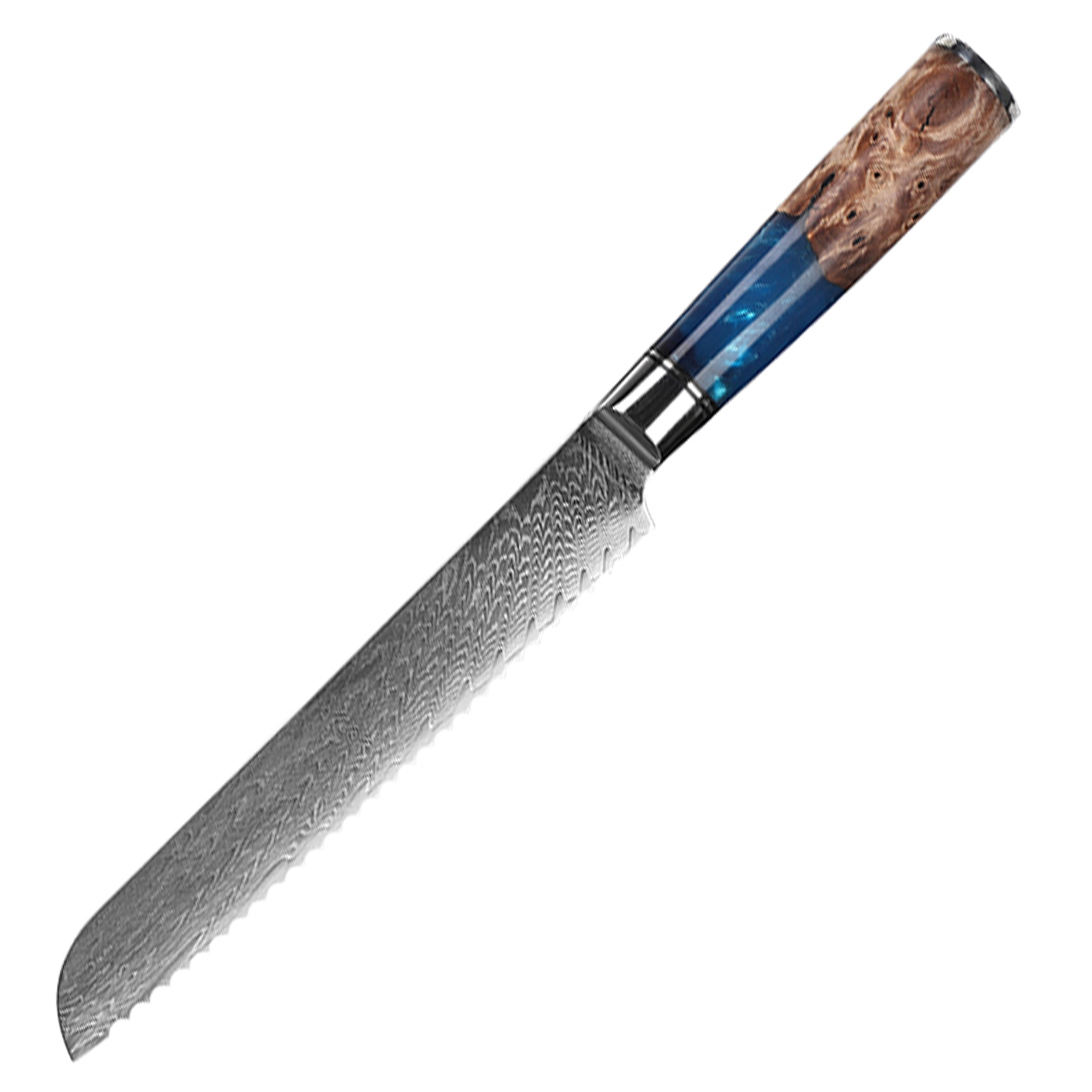 Resin 7.5" Damascus Bread Knife