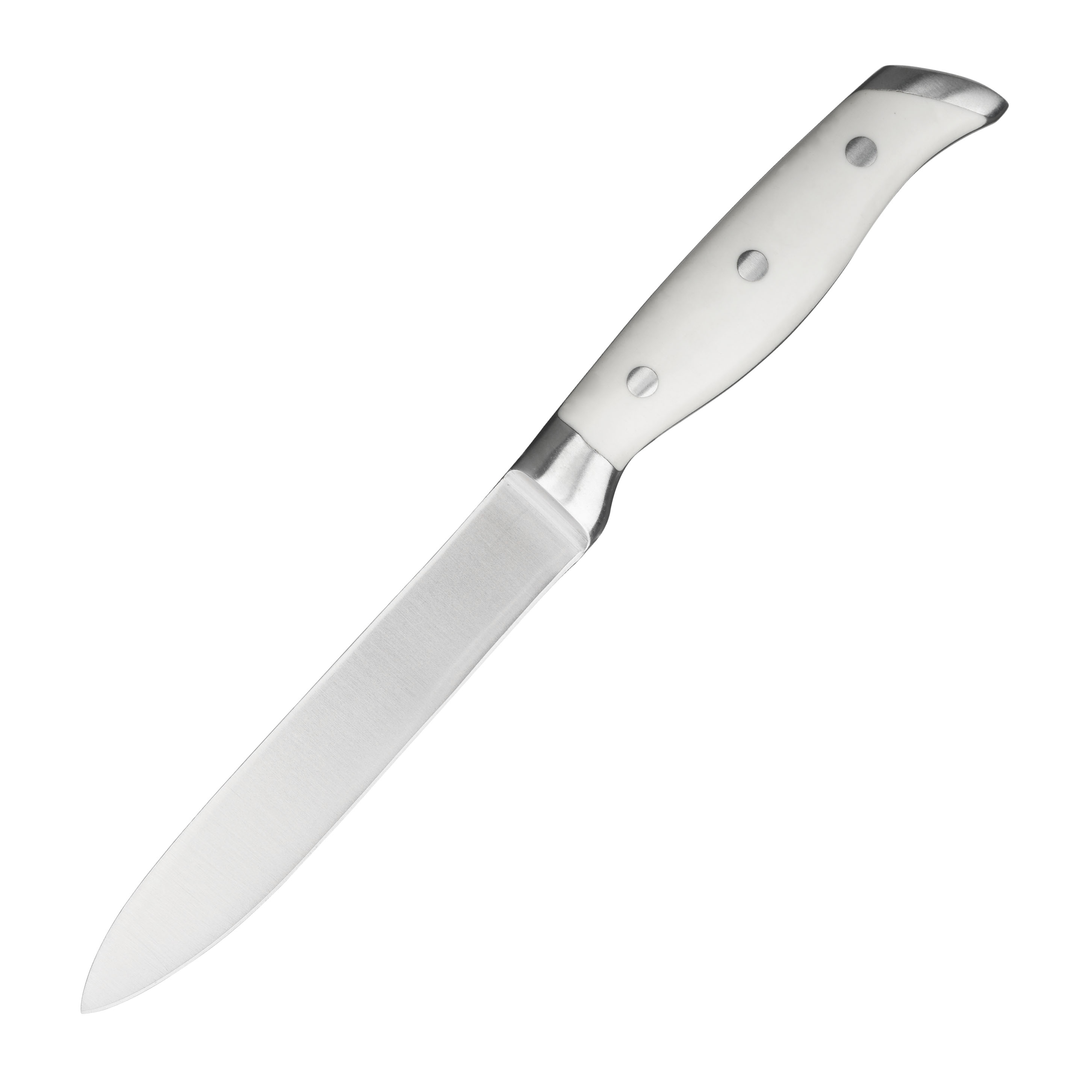 Jourmet Utility Knife on display, highlighting its versatile stainless steel blade and ergonomic handle, suitable for multiple kitchen tasks.