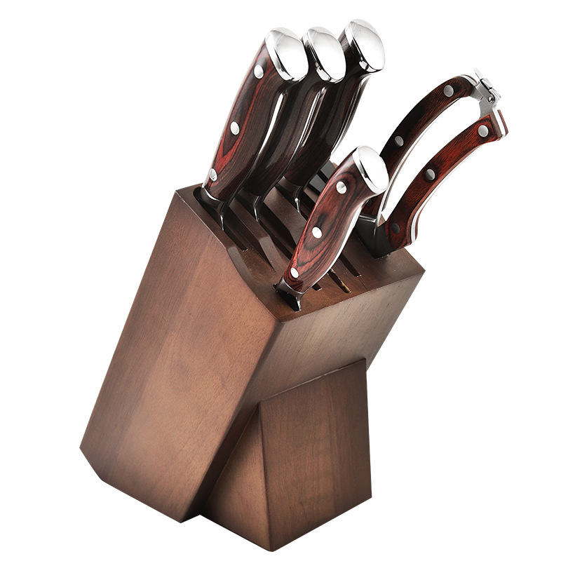 Paofu 6 Piece Stainless Steel Wooden Handle Kitchen Knife Set