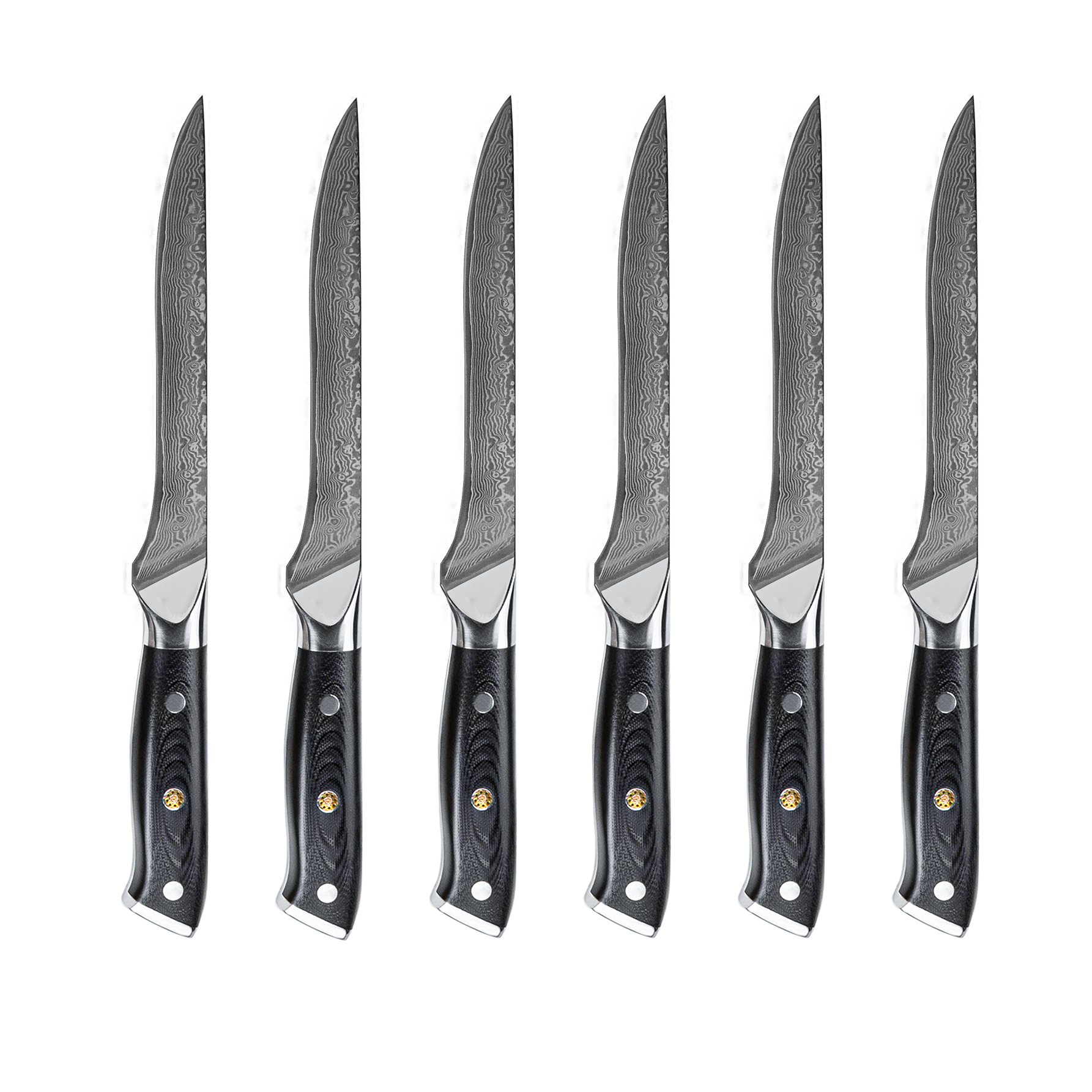 Elite 6 PC Steak Knife Black