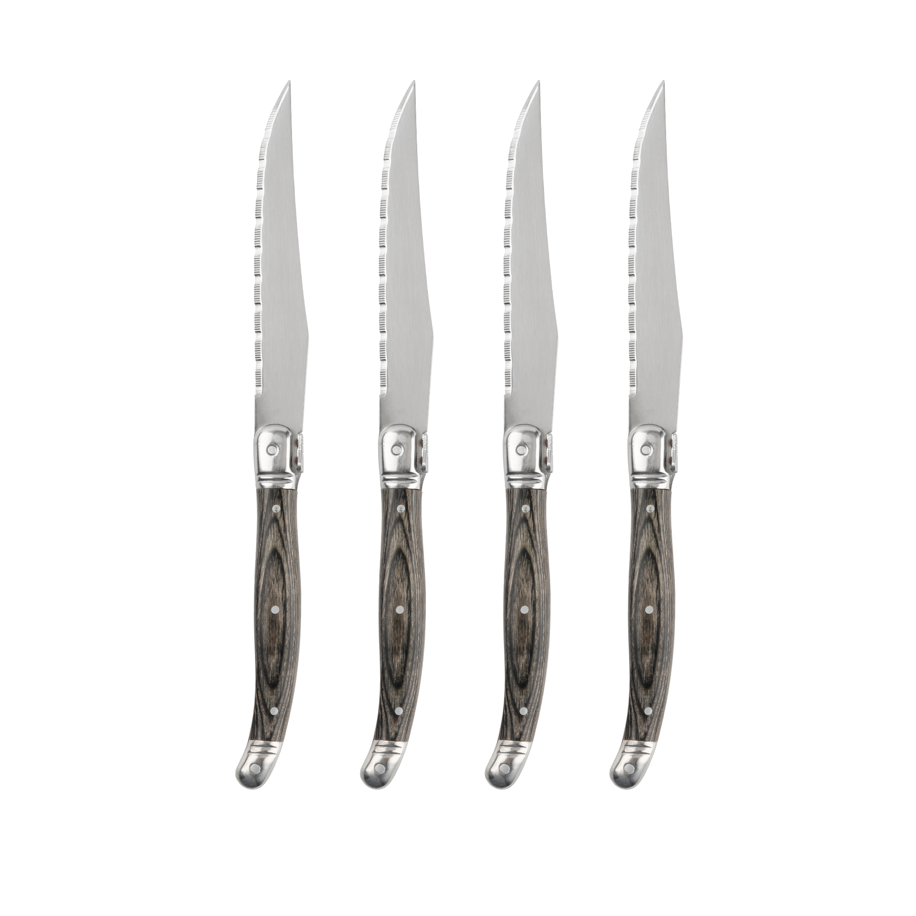 Elite 4PC 4.5" Steak Knife Set Grey
