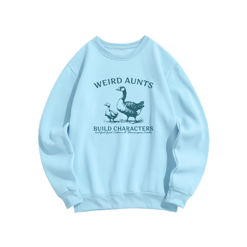 Weird Aunt Graphic Goose Club Print Sweatshirt - Light Blue - US16-18(2XL) - image 6