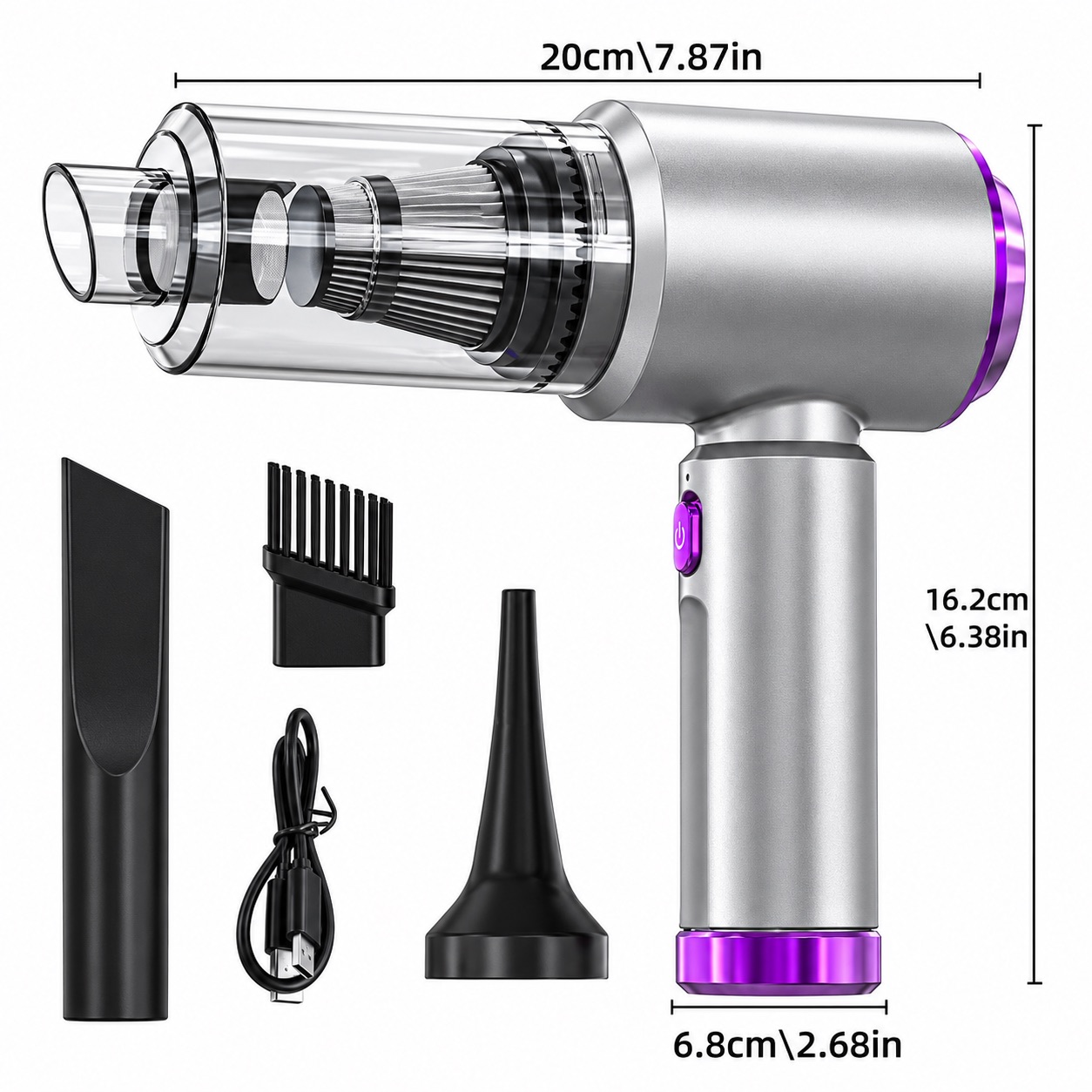 32,000Pa Powerful Cordless Car Vacuum Cleaner