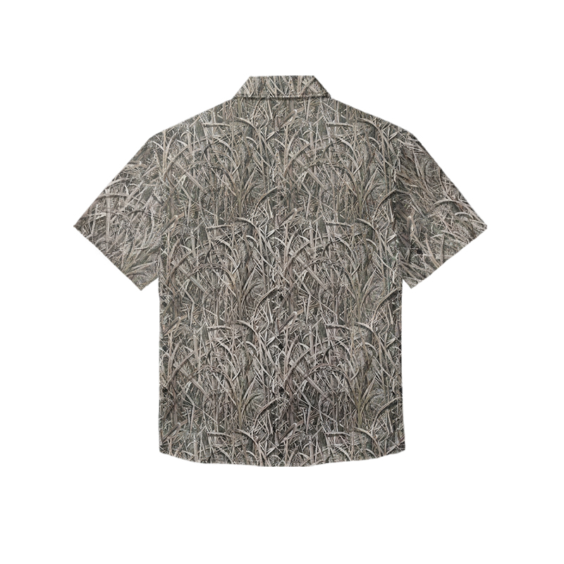 Vintage Camo Print Camp-collar Shirt - image 8