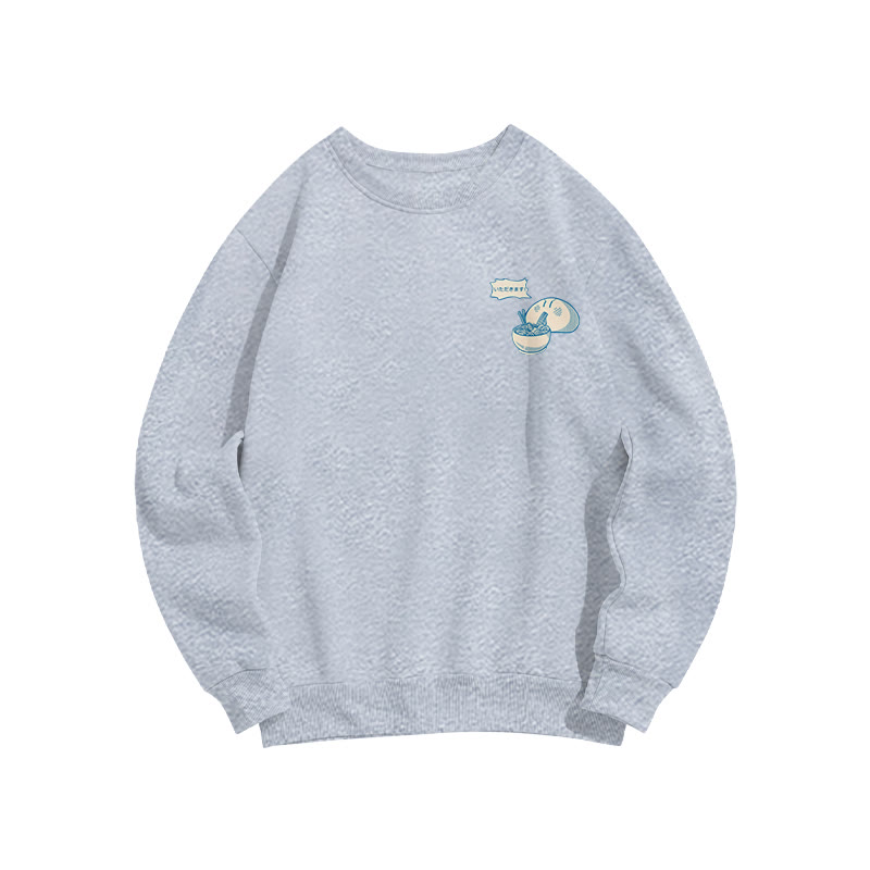 Unisex Ramen Gobbler Print Long Sleeve Crew Neck Sweatshirt - image 9