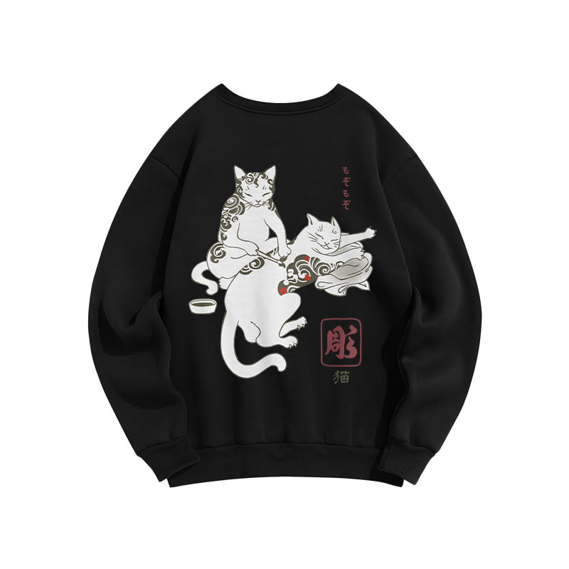 Unisex Tattoo Lounge Print Long Sleeve Crew Neck Sweatshirt - Black - US16-18(2XL) - image 6